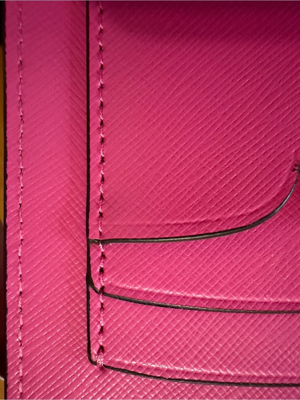 Kate Spade Bright Pink Saffiano Crossbody Phone Pouch With Card Pockets